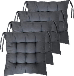 BHEBHA Microfibre Chair Pad Pack of 4 Solid