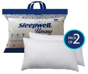 स्लीपवेल Comfort And Support Pillow// White Pillow Set माइक्रोफाइबर ठोस सोने वाली तकिया 2 का पैक