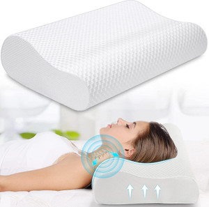 जीके-जेएलपीवी Cervical Contour Stomached, Anti-Snoring, Side Sleepers मेमोरी फोम जियोमेट्रिक ऑर्थोपैडिक पिलो 1 का पैक