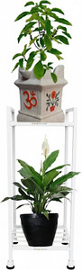 ICON CREATION Tulsi 2 Tier Plant Stand Heavy Modern Metal Flower Pot Stand For Tulsi Pots Plant Container Set