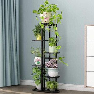SAMRAYEWOODEN Metal Plant Stand With Pot Display Tiered Shelf Floor ...