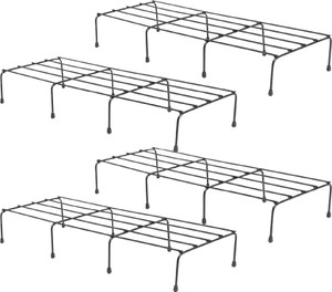 UGAOO Metal Black Plant Stand with Anti-Rust Coating for Balcony Plant Container Set