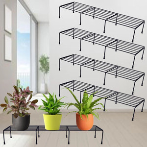 neweradesigns Anti Rust Metal Plant Pot Stand for Balcony| Decorative Planter stands Plant Container Set