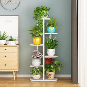 SMART 6 Tier 7 Potted Metal Pot Stand White - Image 6