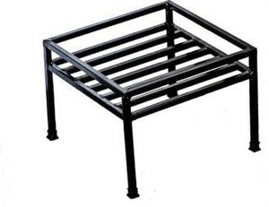 ICON CREATION Iron Square Flower Pot Stand Planter - Heavy Duty Tulsi Plant Display Stand Plant Container Set