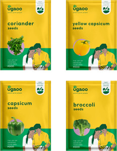 UGAOO Combo Vegetable Seeds - Coriander , Yellow Capscium , Capsicum , Broccoli Seed