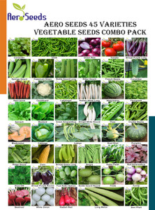Aero Seeds Combo of 45 varieties vegetable seeds with instruction manual. Seed
