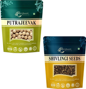BrijBooti Putrajeevak beej and Shivlingi beej combo 100 Gr Each Putra jivak -Jiya Pota Seed