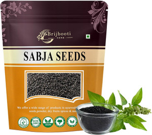 BrijBooti Sabja Seeds | Basil Seeds | Tukmaria Seeds – Organic & Natural for Weight Loss Seed
