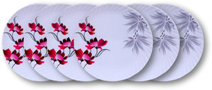 Feast Melamine Crezy Model(311) 7 Inch Half Dinner Plate Set 6 pcs Dinner Plate