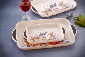 Venial Premium Quality Plastic Set of 3 Serving Tray For Daily Kitchen Use Tray Tray