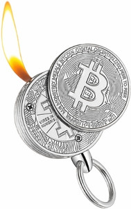 Smoke Bitcoin Silver Pocket Lighter - Image 3