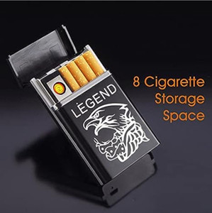 cool cigarette lighter FRONY VWXA_166Rechargeable Legend Cigarette Case Windproof Design Cool  Pocket Lighter Pocket Lighter Price in India