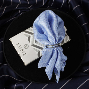 Kovove Polka Print Polyester Pocket Square