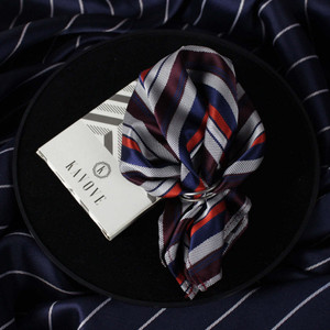 Kovove Striped Polyester Pocket Square