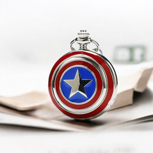 Eli Super Hero Style PocketWatch Style PocketWatch ANALOG CLOCK metal Pocket Watch Chain