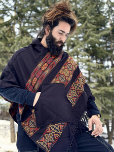 TRIBE The Boho Shop Wool Blend Poncho