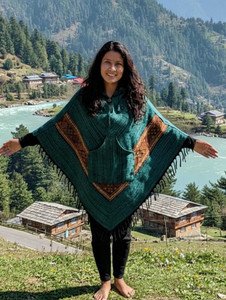 SR Collection Wool Blend Poncho