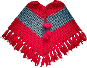 NILU CRAFT Wool Blend Poncho