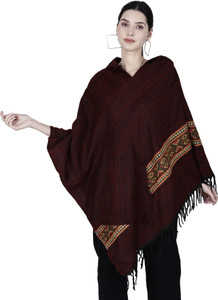 ARUNA KULLU HANDLOOM Pure Wool Poncho