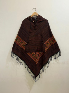 SR Collection Pure Cotton, Pure Wool Poncho