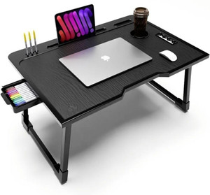 BK SALES Black Cotted Wood Portable Laptop Table - Image 6