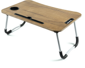 vPLANET Multi-Purpose Laptop Desk for Study with Foldable Legs With Handle ( Wooden ) Wood Portable Laptop Table