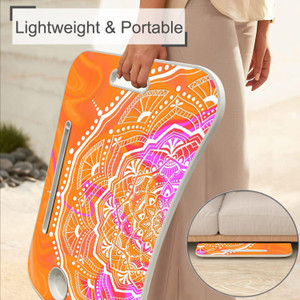 PGBFASHION Wooden Foldable Students Stand, Computer Desk Folding, Portable Laptops Tables Wood Portable Laptop Table