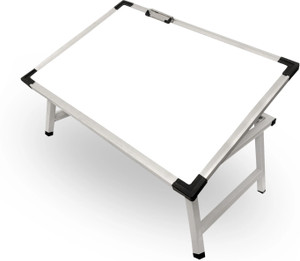 Wishing Clouds Multi Purpose White Board Study Table for Kids with Paper Holding Clip Wood Portable Laptop Table