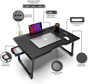J M SQURE Wood Portable Laptop Table