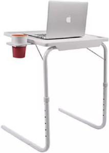 DOZZER Foldable Table, Study Table For Kids Adjustable Hight & Light Weight Plastic Portable Laptop Table