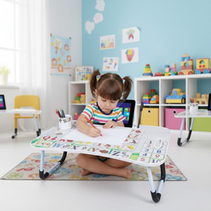 SHREE HARI QUALITY FIRST Portable & Foldable Study Table for Kids | Work from Home Table | Sturdy Design Wood Portable Laptop Table