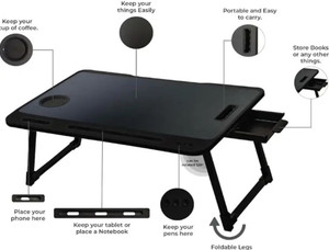 BK SALES study table4141 Wood Portable Laptop Table