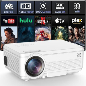 IBS WIFI YOUTUBE 1080P HD Portable Home Theater Video Game ,HDMI USB Movie Beamer (5000 lm / Wireless) Portable Projector