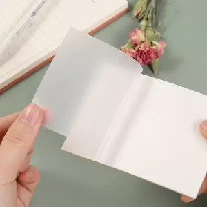 SNOWY Transparent 3 x 3 Inch Sticky Notes Pad Waterproof Sticky Notes 100 Sheets Transparent, 1 Colors
