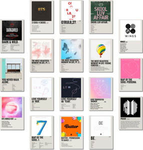 BTS アルバム CD DVD アミボム　ポスター　セット BTS Posters | BTS Song Posters Pack of 18 (14.8 x 10.5 cm) 300 GSM