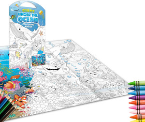 Seaworld Sign Colouring In GIANT Under the Ocean Colouring Poster :- Fun Ocean World Colouring ...