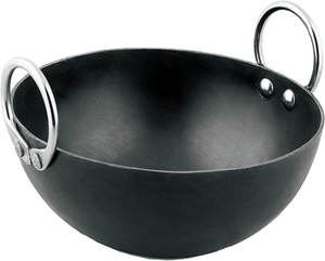 VeerEnterprises Ms (IRON) Kadhai 31 cm diameter 2.8 L capacity