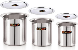 GALOOF Stainless Steel Milk Pot 1L,1.3L,1.7L with Lid | Gas Stove Compatible Cookware ढक्कन के साथ