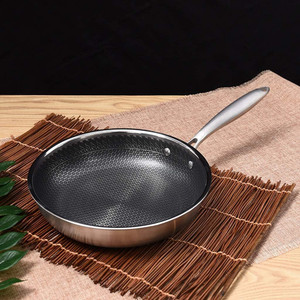 4tens Triply steel frying pan, Food Safe & PFOA Free, Gas & Induction Compatible Fry Pan 26 cm diameter 1.5 L capacity