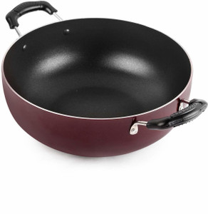 cello Non-Stick Induction Compatible Deep Kadhai without Lid, 3.5 Litre Kadhai 25 cm diameter 3.5 L capacity