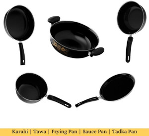 Jainpet Fry Pan 22 cm diameter 5 L capacity (Cast Iron, Non-stick... more