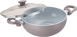 Prestige Coating|High Heating|Cool Touch Handle Kadhai 24 cm diameter with Lid 3 L capacity