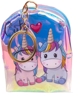 WisePoint 2-Pack Canvas Coin Purses - Mini Kiss Lock Pouches With Flower Patterns For Women & Girls (Pink+Blue)