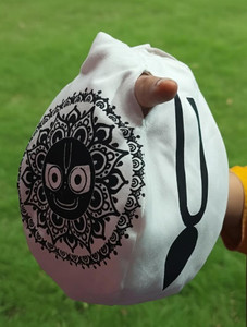 Peaceful Mantras White color Bead Bag For Chanting-Gomukhi Japa Mala Bag-Jaap Bag-Tulsi Mala Bag Potli