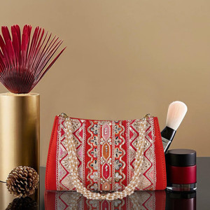 PLANX Classy Fancy Embroidery Traditional Design Wedding Party Potli Purse For Women Potli