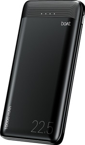 boAt 10000 mAh 22.5 W Power Bank Phantom Black, Lithium Polymer, for Mobile