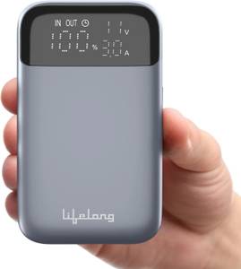 Lifelong 10000 mAh 33 W Compact Pocket Size Power Bank  (Grey, Lithium-ion, Fast Charging for Smartwatch, Mobile, Tablet, Earbuds, Speaker)
