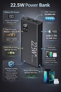 TURBOGIGA 200000 mAh 22.5 W Ultra Compact Pocket Size Power Bank