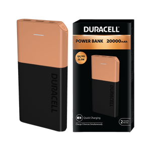 DURACELL 20000 mAh 22.5 W Slim Pocket Size Power Bank